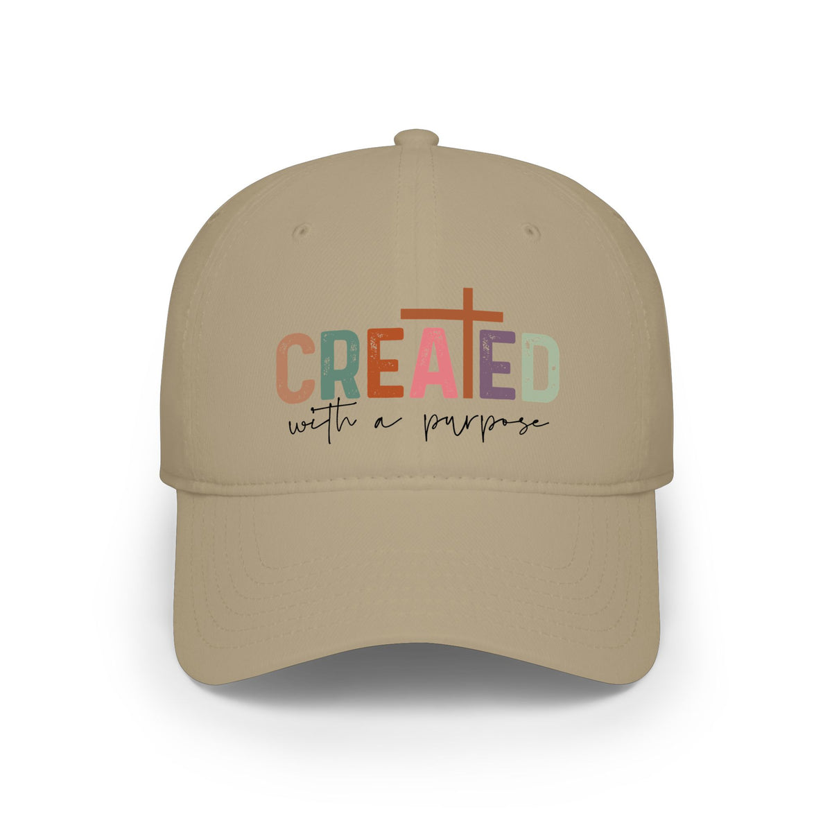 Created With a Purpose Baseball Cap — Christian Faith Hat for Women — Inspirational Cross Cap Gift