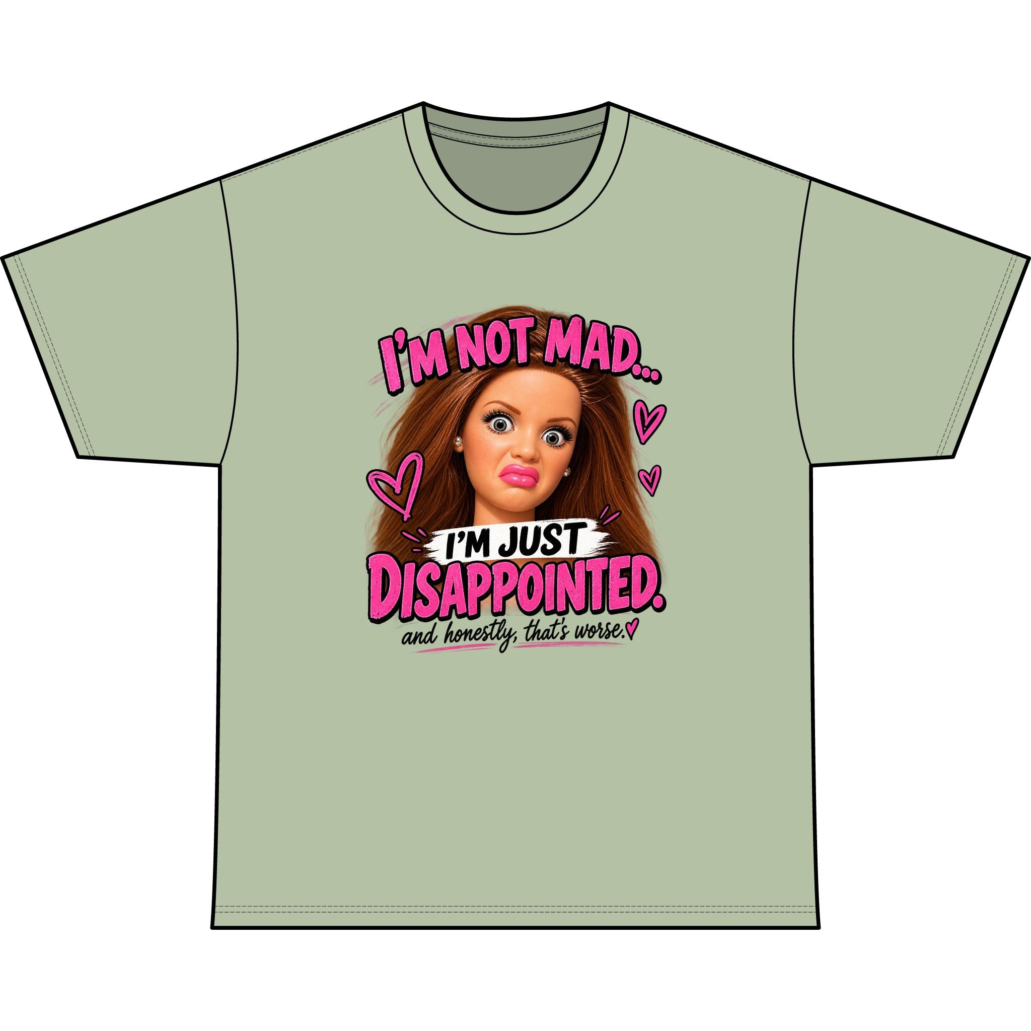 Funny Disgusted Doll Face Meme T-Shirt, Sarcastic Unhinged Doll Shirt, Vintage 90s Graphic Tee, Weird Sassy Graphic Shirt, Gift for Her