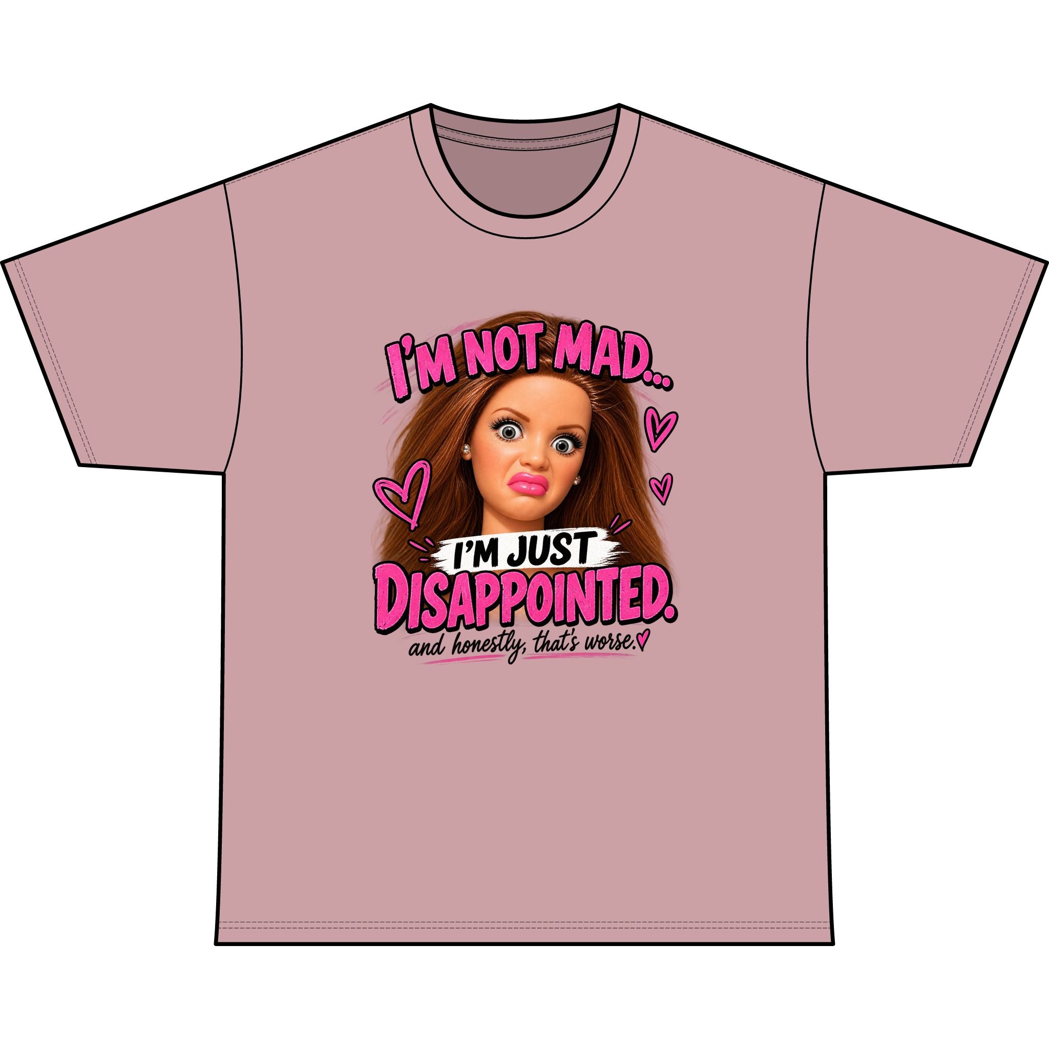 Funny Disgusted Doll Face Meme T-Shirt, Sarcastic Unhinged Doll Shirt, Vintage 90s Graphic Tee, Weird Sassy Graphic Shirt, Gift for Her