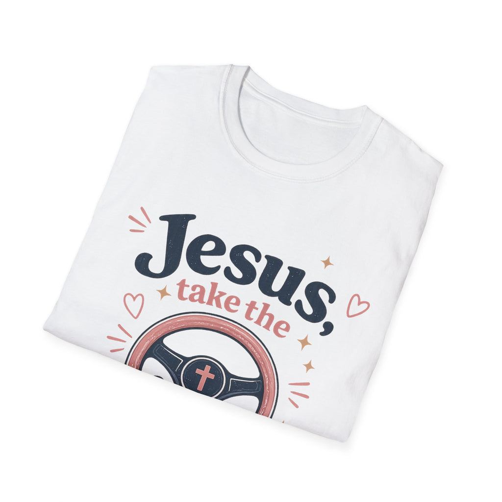 Jesus Take the Wheel T-Shirt — Funny Christian Gift for Women — Faith Humor Tee