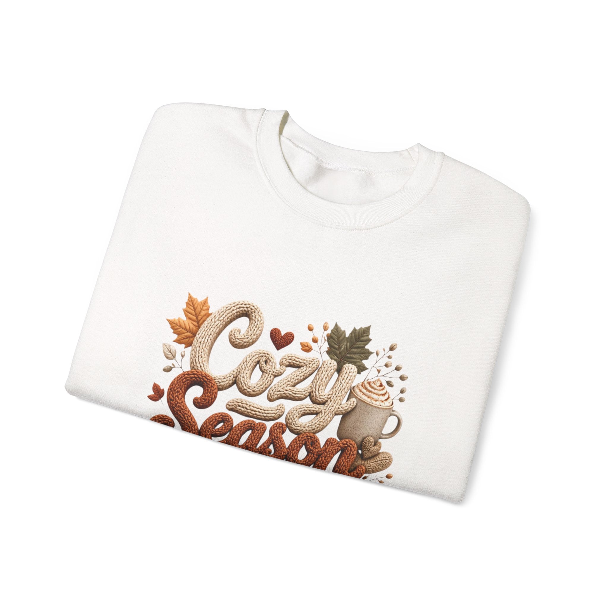Cozy Season Fall Crewneck Sweatshirt – Pumpkin & Boots Graphic Sweater