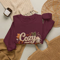Cozy Season Fall Crewneck Sweatshirt – Pumpkin & Boots Graphic Sweater
