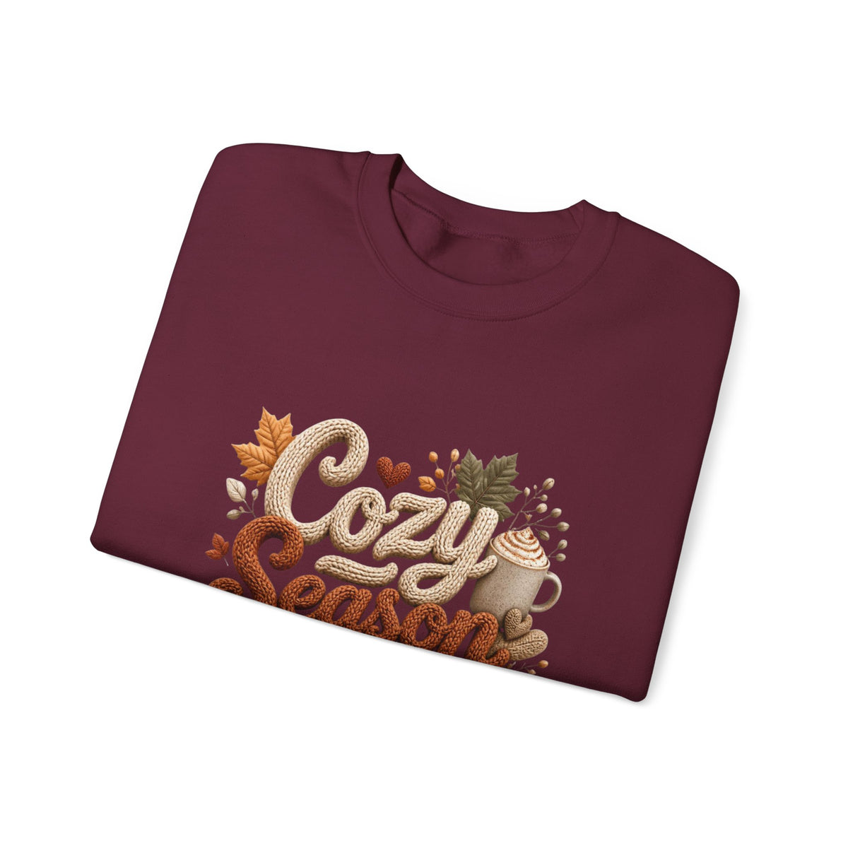Cozy Season Fall Crewneck Sweatshirt – Pumpkin & Boots Graphic Sweater