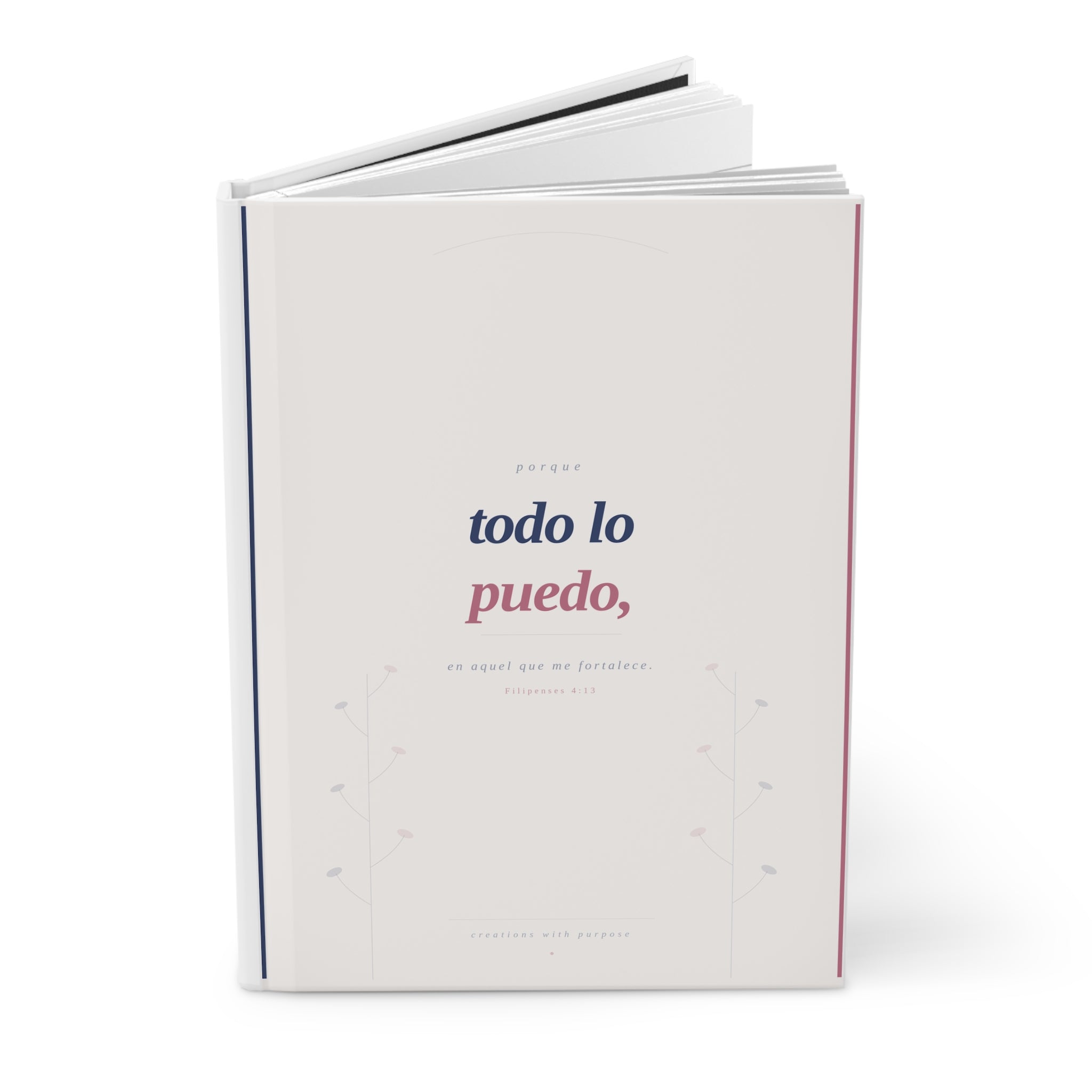 Hardcover Journal — Spanish Inspirational 'todo lo puedo' Motivational Notebook